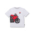 T-shirt bianca da bambino con stampa sul petto Ducati Corse, Abbigliamento Sport, SKU a762000061, Immagine 0